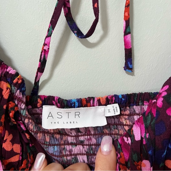 Astr the Label Maroon & Pink Floral Corset Top - Picture 5 of 7